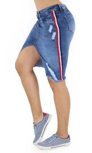 18916 Denim Skirt Women Maripily Rivera