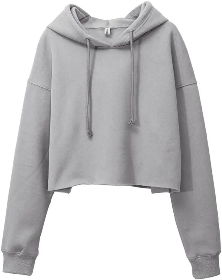 Amazhiyu Women's Cropped Hoodies Long Sleeves Fleece Crop Top Sweatshirt with Hooded