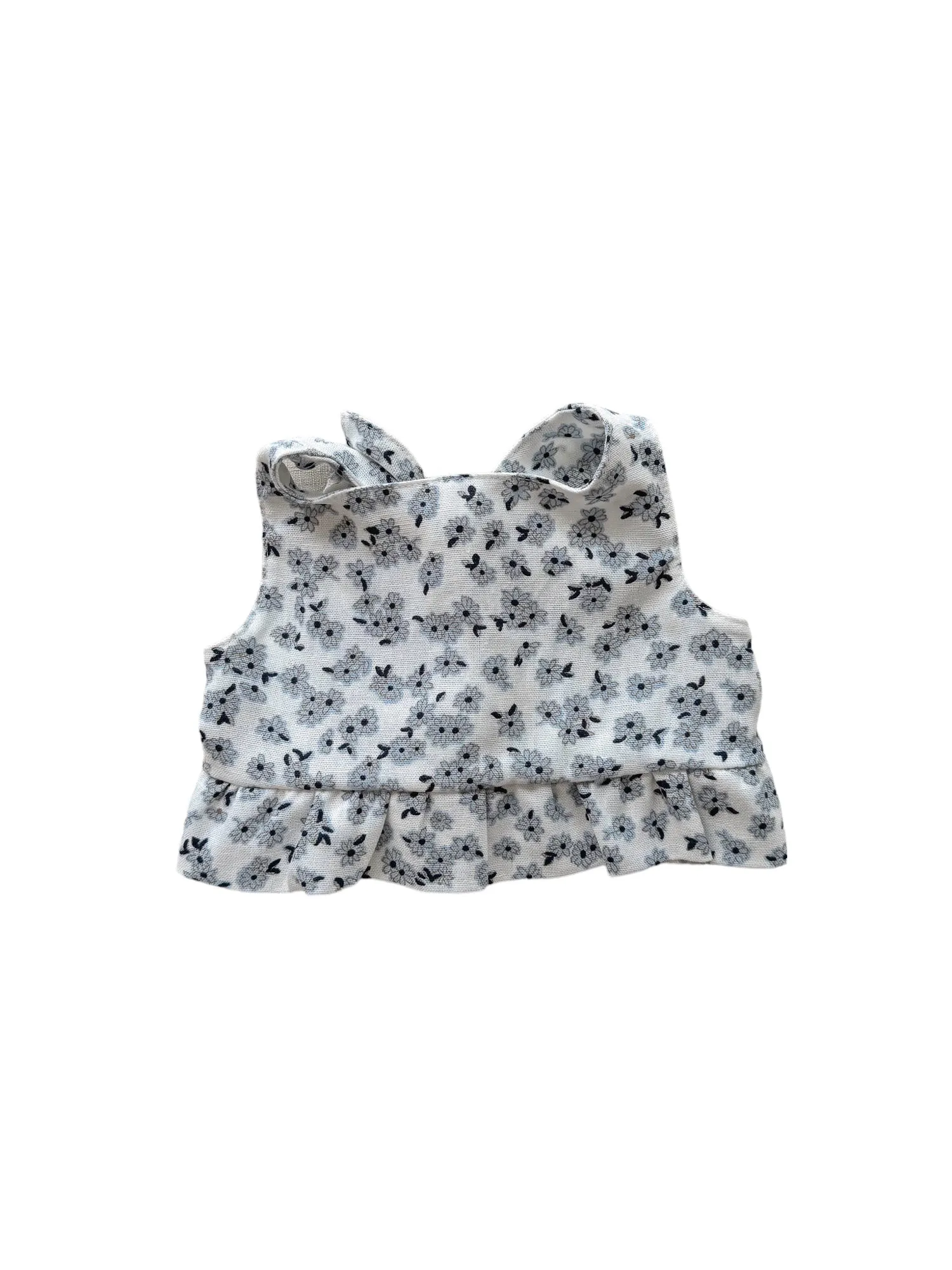 Arabella top / tiny flowers - ivory   light blue