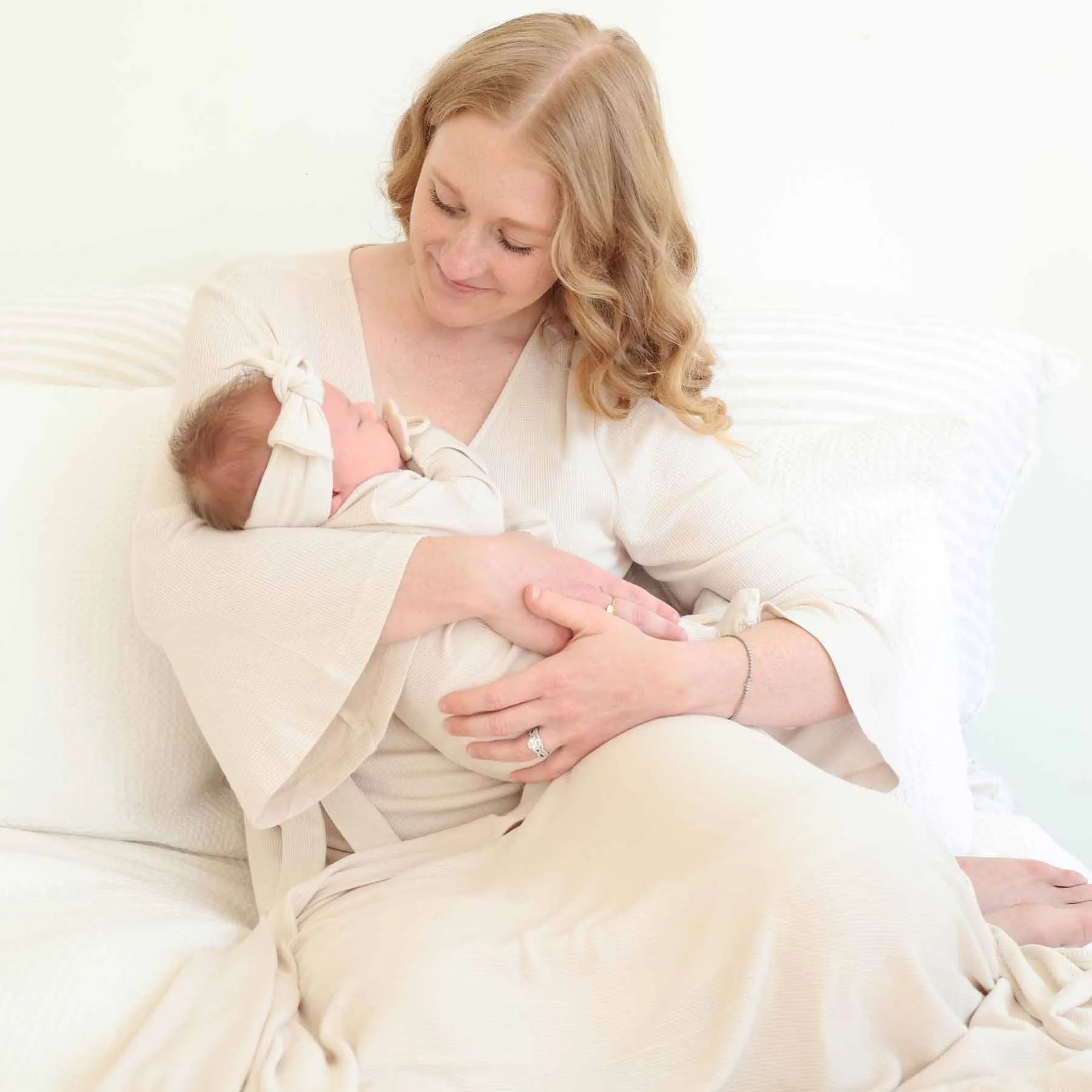 Bamboo Knit Maternity Robe | Solids
