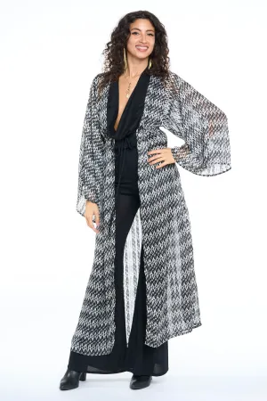 Black & White Mod Gemini Leisure Robe