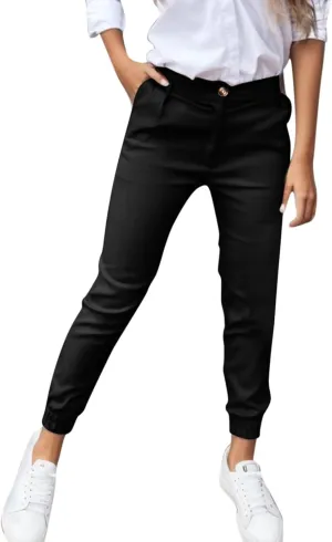 Black high Waisted Pants Baggy Jeans Women Pants for Women Work Casual Cropped Trousers Women Short Fashion Ripped Short Jeans for Women Baggy Cheap Comfy Pants for Women Flared Jeans for