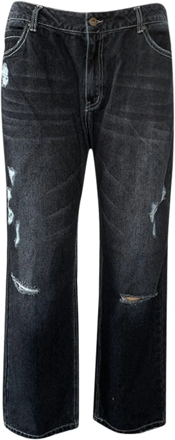 Black Pants for Women Jeans Mid Womens Poket Lace Denim Casual Women's Jeans Straight Leg Denim Pants Womens High