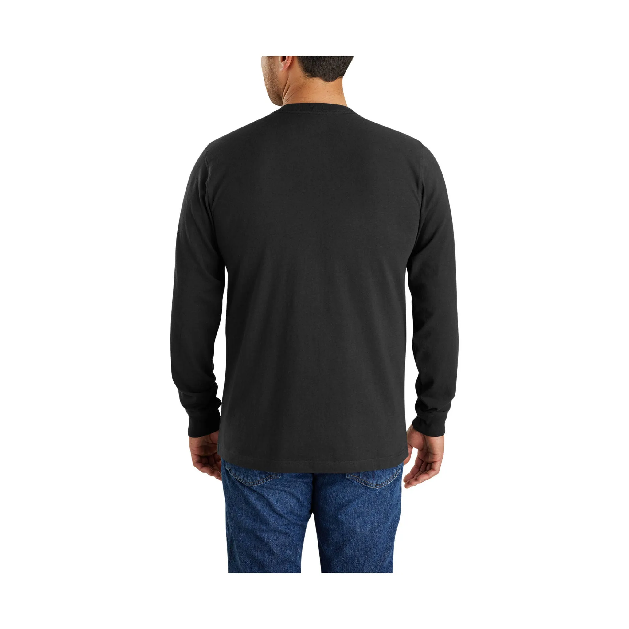 Carhartt Men's Relaxed Fit Heavyweight Long Sleeve Camper Graphic T Shirt - Black