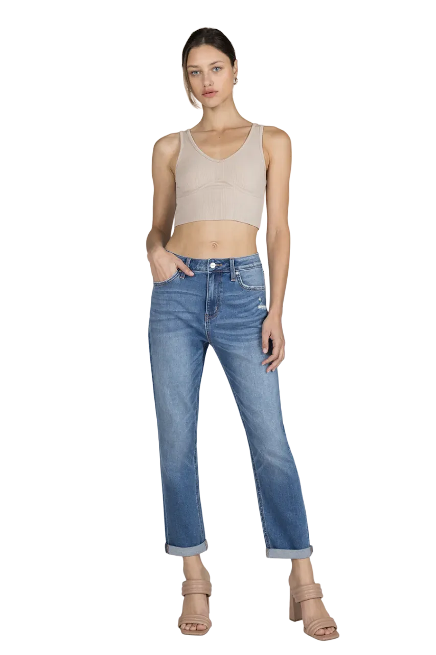 Ceros Women's High Rise Boyfriend Shirt