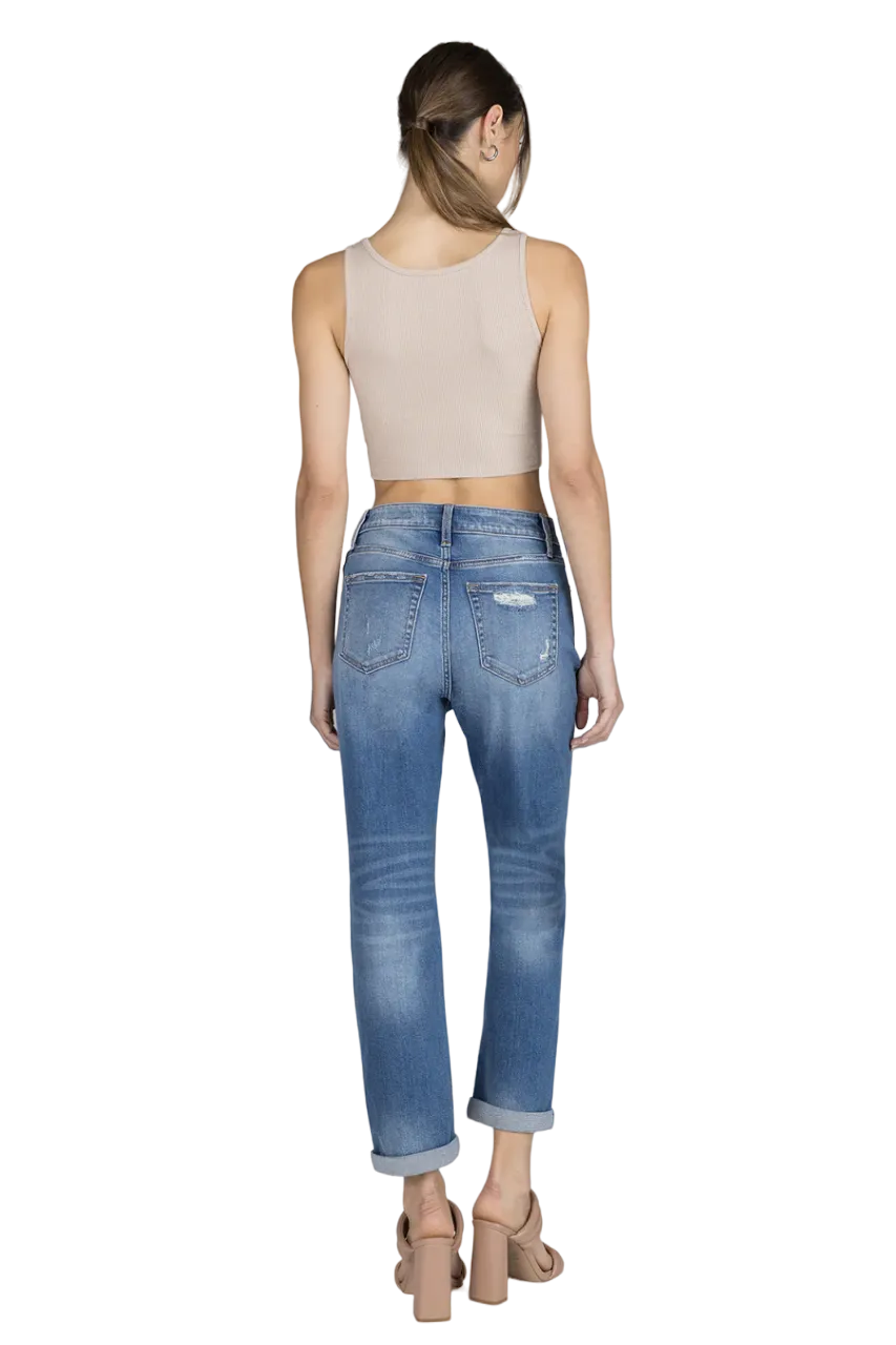 Ceros Women's High Rise Boyfriend Shirt