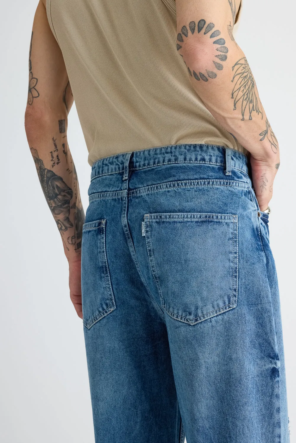 Classic Ripped Men's Straight Jeans