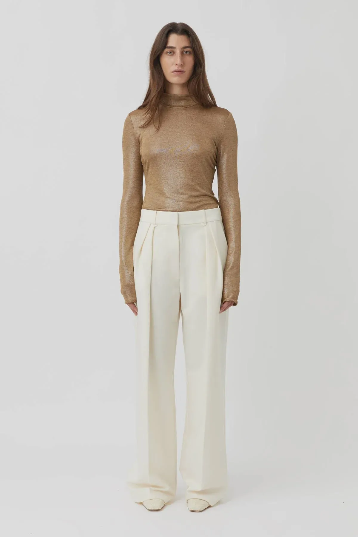 Cora High Waisted Pant Cream