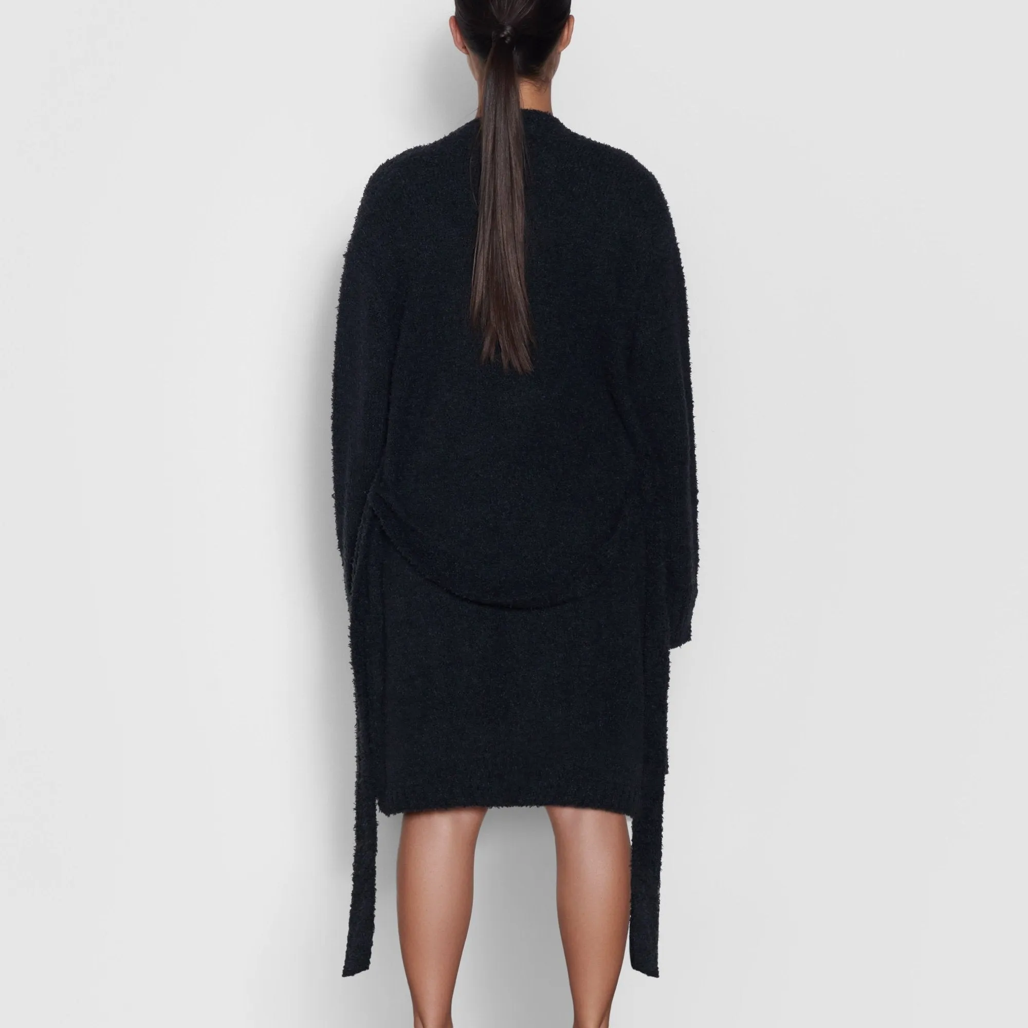 COZY KNIT SHORT ROBE | ONYX