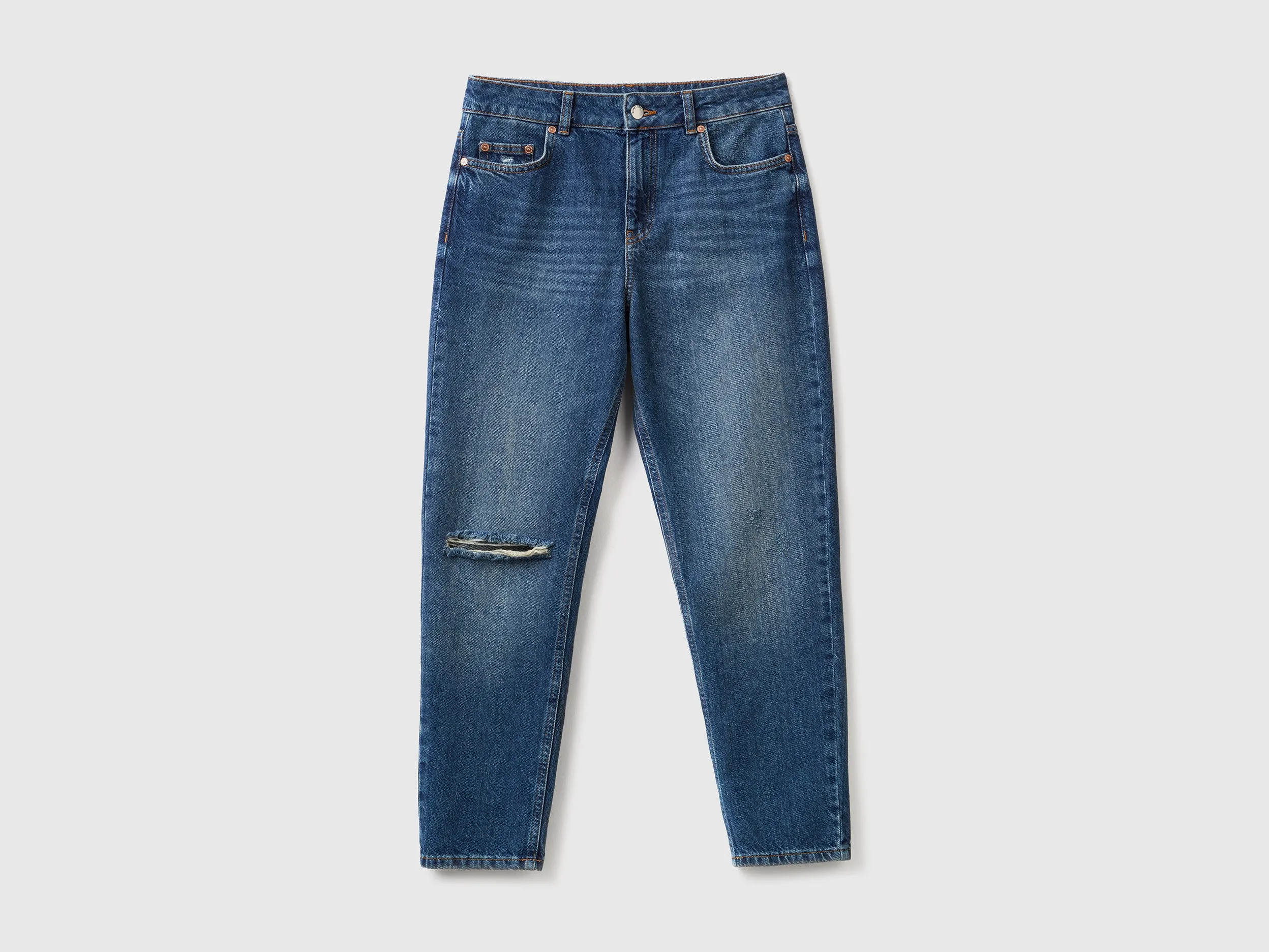 CROPPED HIGH-WAISTED JEANS
