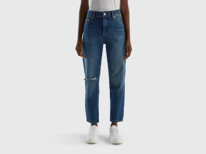 CROPPED HIGH-WAISTED JEANS
