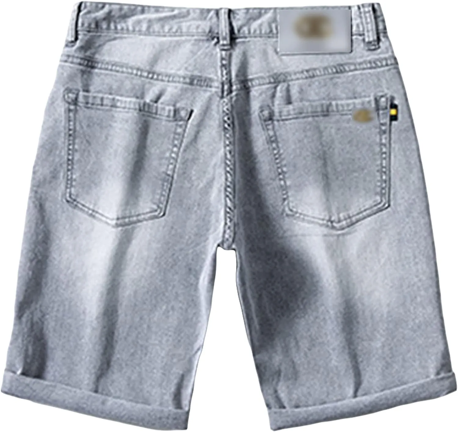 DGHM-JLMY Mens Ripped Stretch Slim Denim Shorts Slim Fit Stretch Short Jeans with Hole Fashion Casual Skinny Summer Jeans