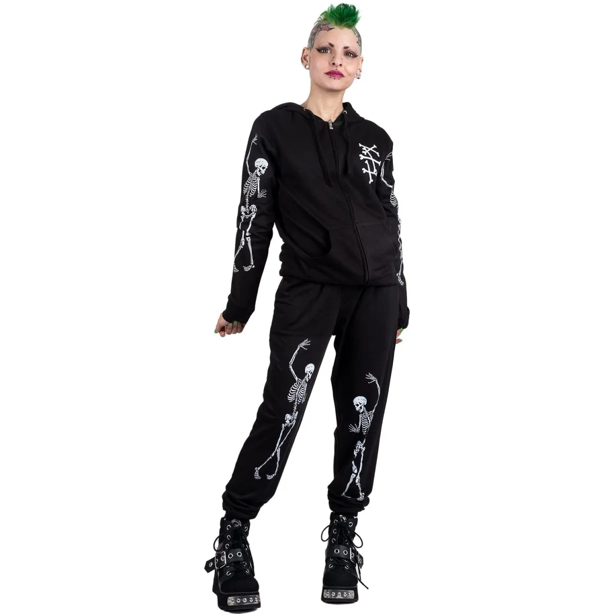 Drunkn Skeleton Zip Hoodie
