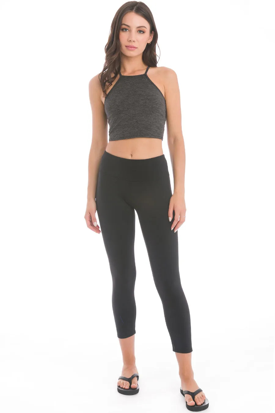 Flat Waist Capri Performance Legging