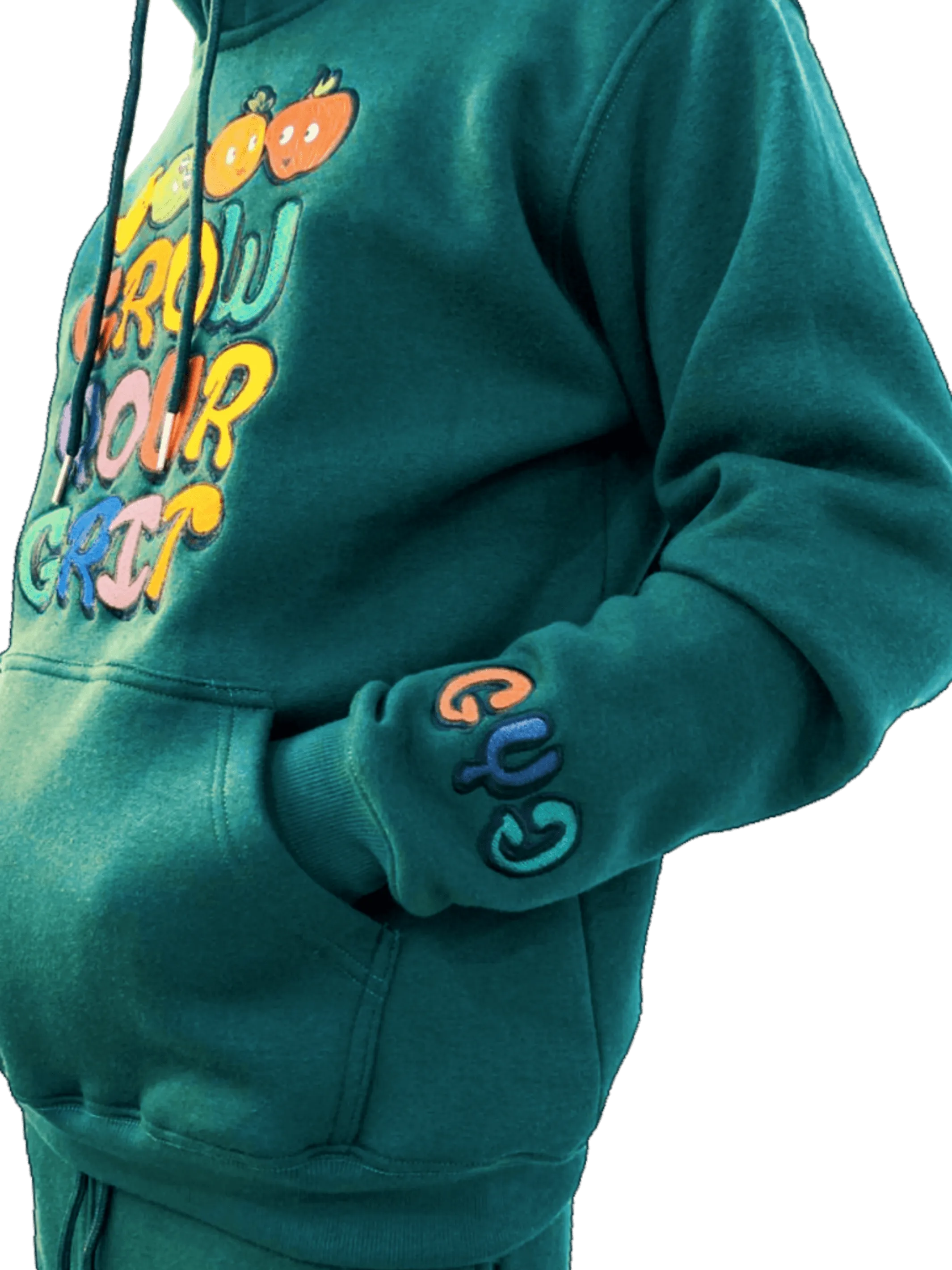 Grit Sportswear Tech fleece Emerald-Green hoodie