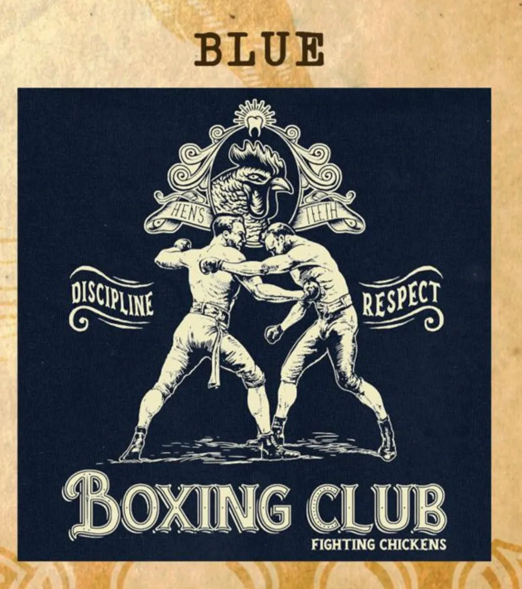 Navy Loose Fit Boxing Club T-Shirt - HENS TEETH Italy 240g