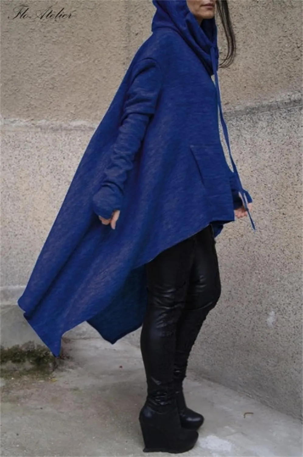Irregular Hem Hoodie Women Oversized Long Hooded Pullover Sweatshirt Casual Asymmetrical Tops Tunic Fall Fashion