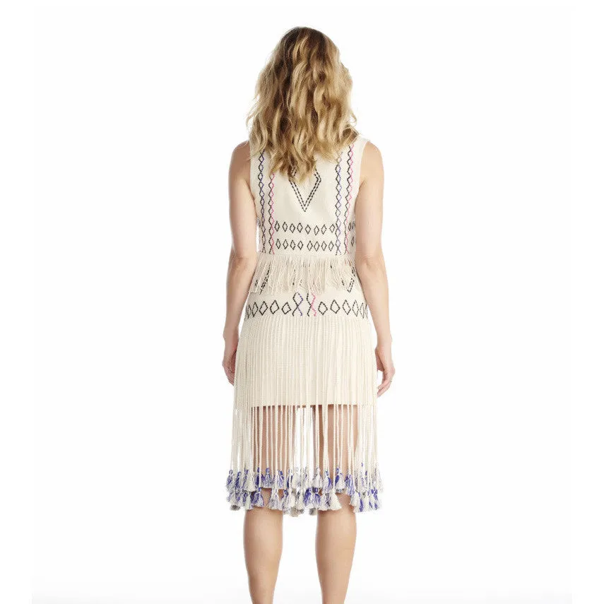 Ivory Raw Silk Ines Vest