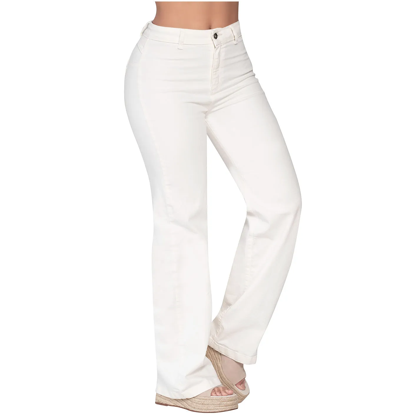 Jeans de talle alto y pierna recta