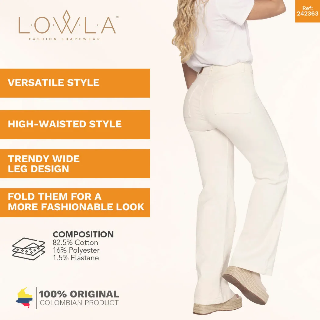 Jeans de talle alto y pierna recta