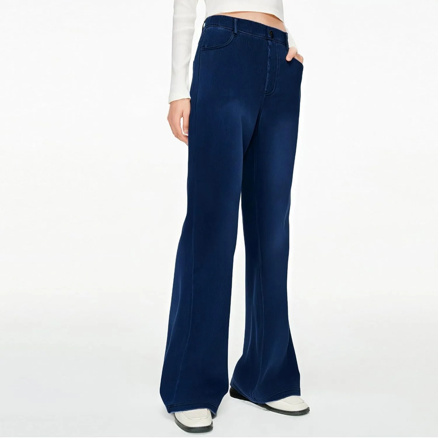 Jeans for Women Baggy Boyfriend Denim Pants Vintage High Waisted Wide Leg Jeans Woman with Pockets Stretchy Pant