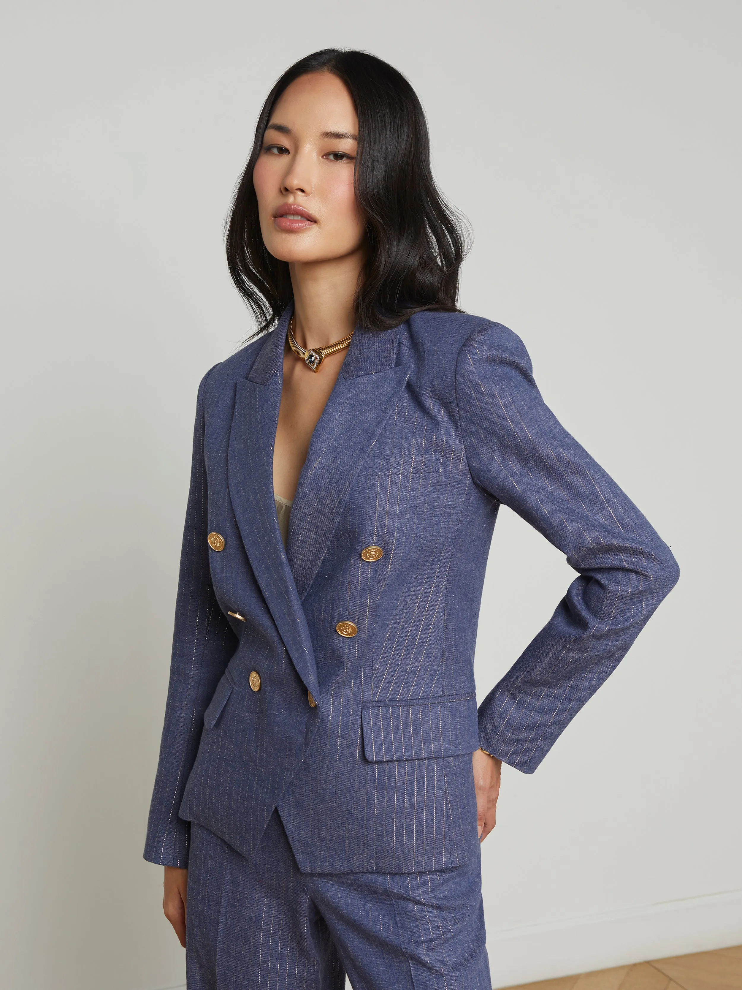 Kenzie Pinstriped Blazer
