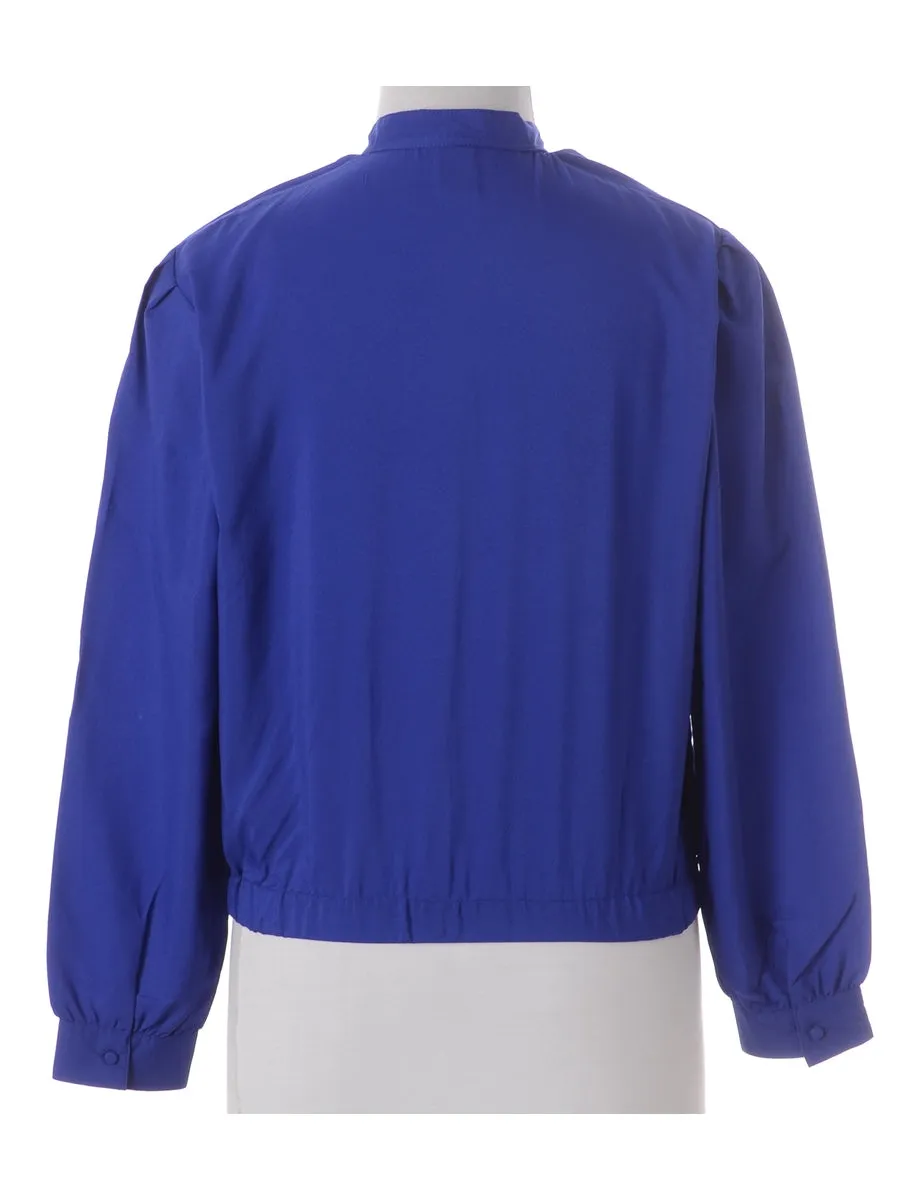 Label Blouse Blue Bomber