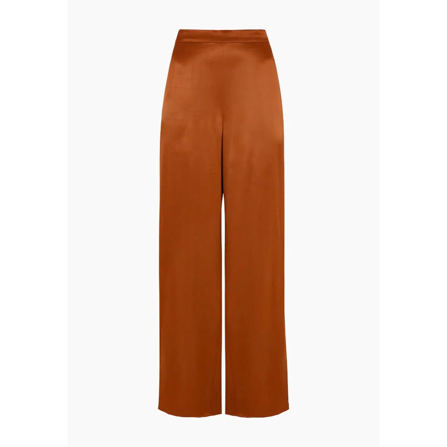 Leon Wide Leg Trouser In Brown