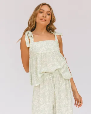 Lullaby Club Teresa Cami - Mint Daisies *FINAL SALE*