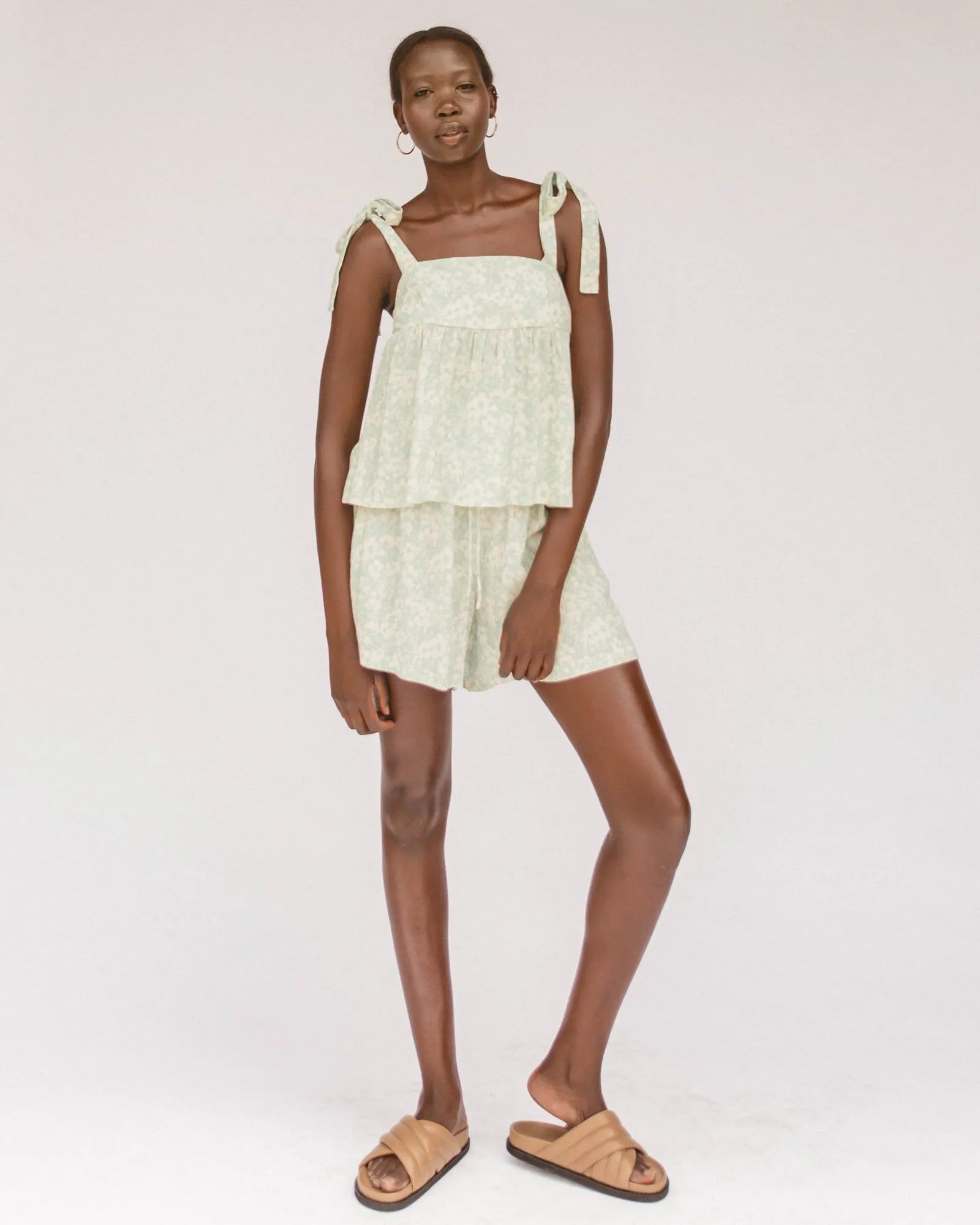 Lullaby Club Teresa Cami - Mint Daisies *FINAL SALE*