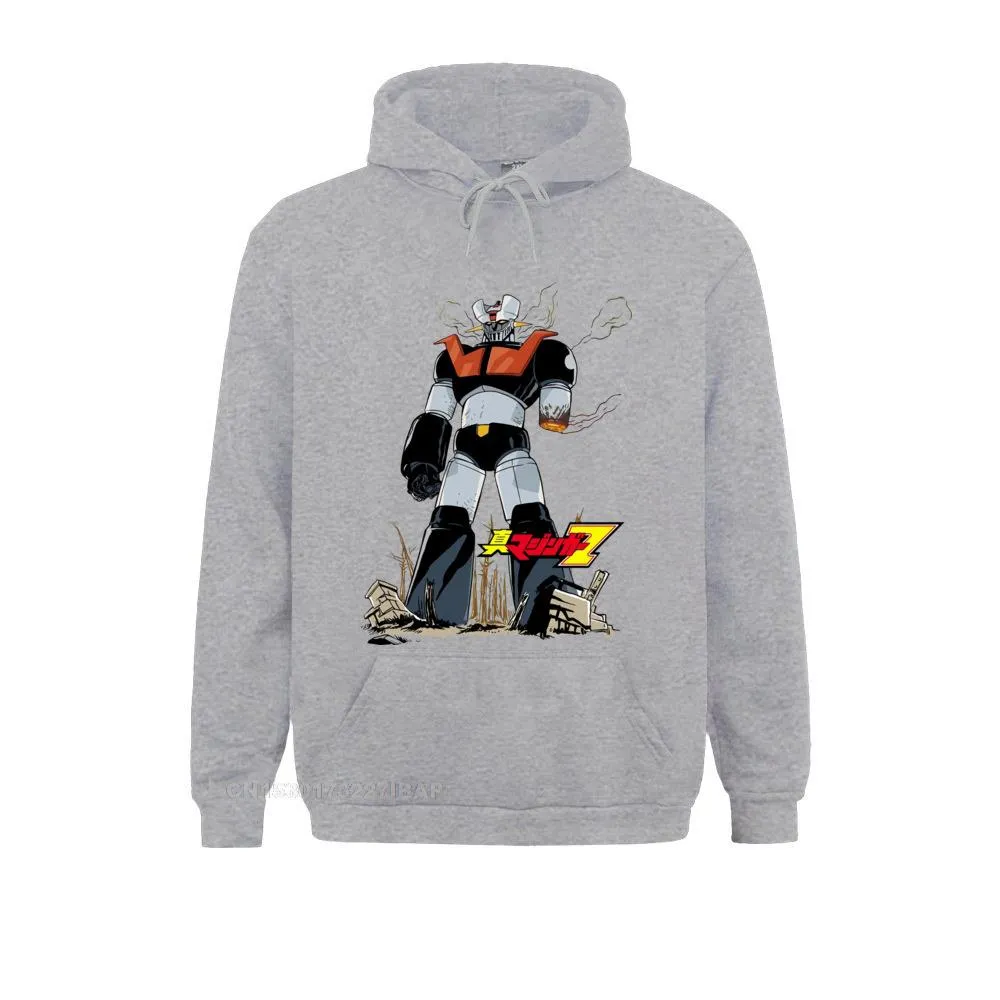 Mazinger Z Cartoon Anime Robot Cotton Sportswear Crew Neck Hoodie