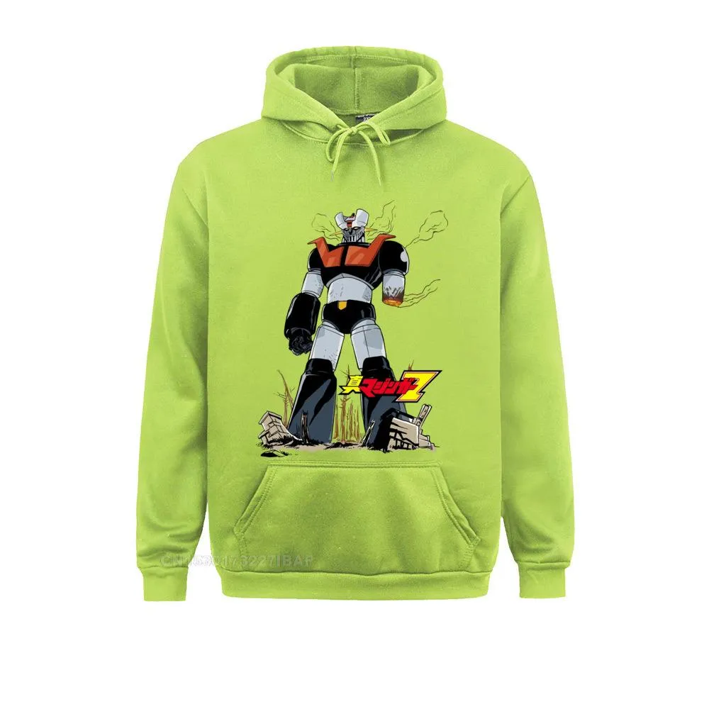Mazinger Z Cartoon Anime Robot Cotton Sportswear Crew Neck Hoodie