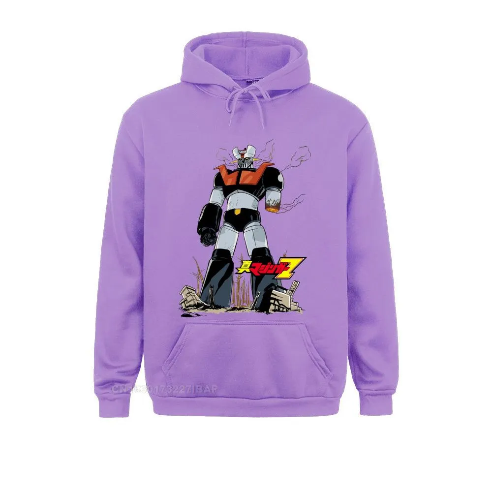 Mazinger Z Cartoon Anime Robot Cotton Sportswear Crew Neck Hoodie