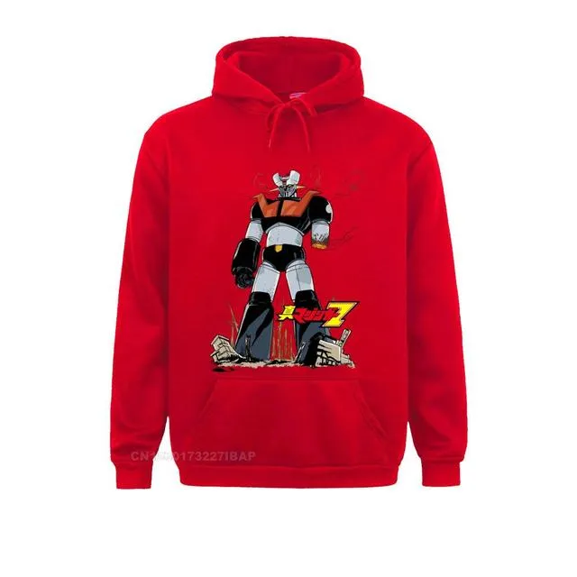 Mazinger Z Cartoon Anime Robot Cotton Sportswear Crew Neck Hoodie