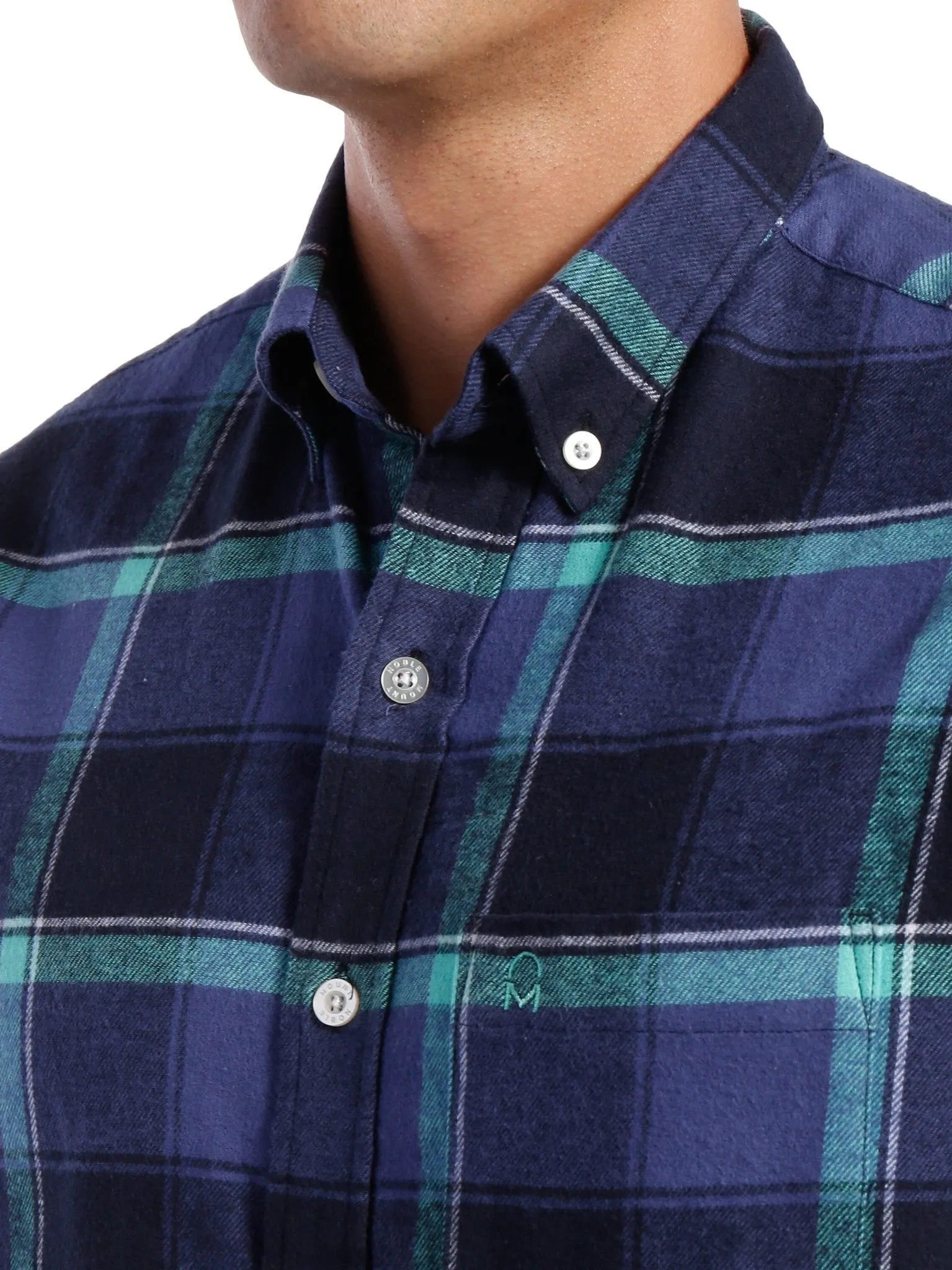 Mens 100% Cotton Flannel Shirt - Regular Fit