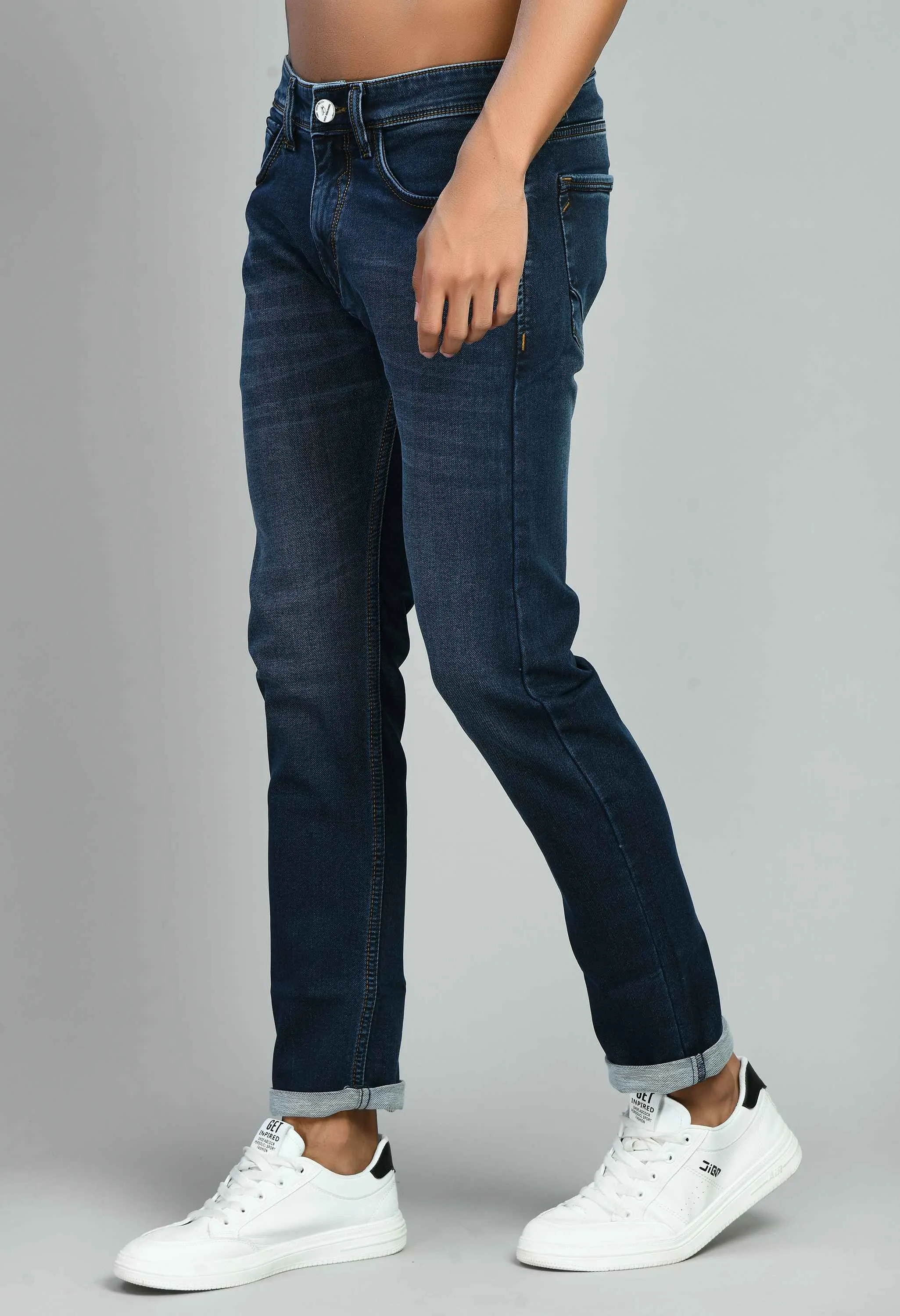 Men's Flat Finish Stretchable Jeans