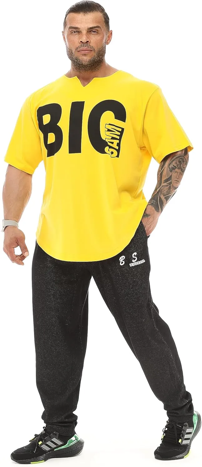 Men's Oversize T-Shirt Thin Fabric 100% Cotton Rag Top Gym T-Shirt