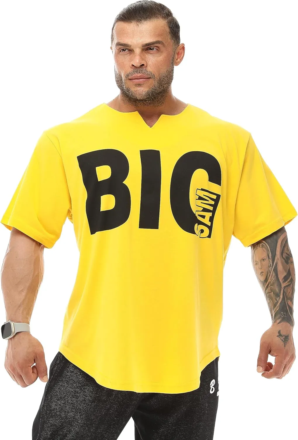 Men's Oversize T-Shirt Thin Fabric 100% Cotton Rag Top Gym T-Shirt