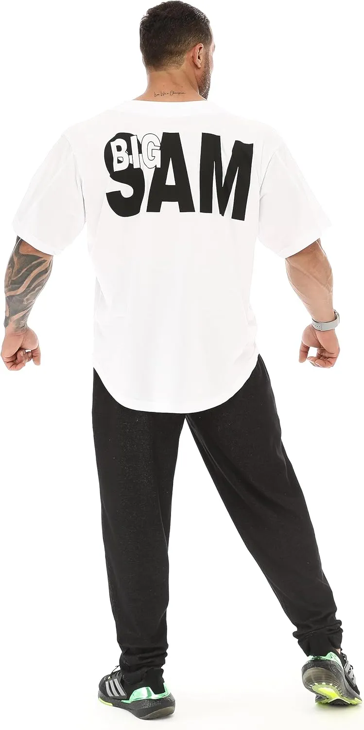 Men's Oversize T-Shirt Thin Fabric 100% Cotton Rag Top Gym T-Shirt