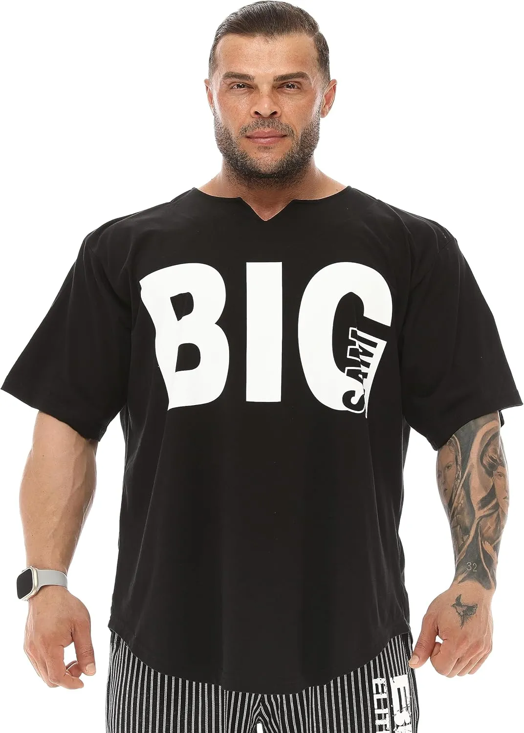 Men's Oversize T-Shirt Thin Fabric 100% Cotton Rag Top Gym T-Shirt