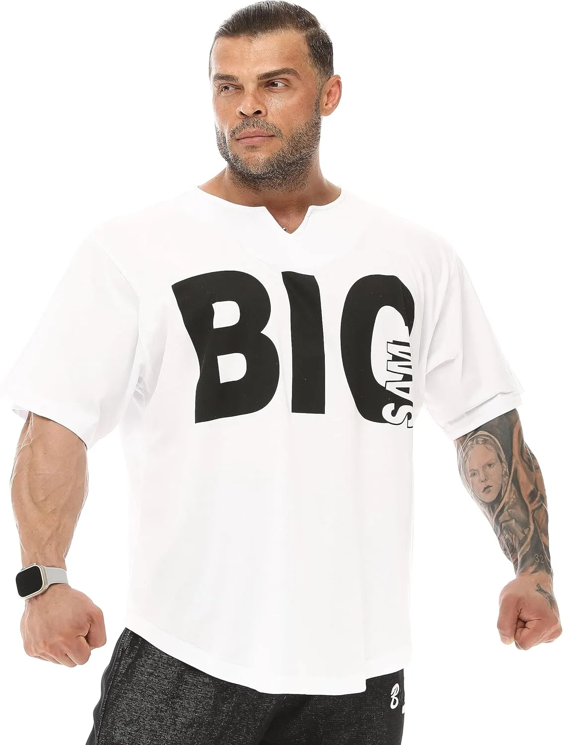 Men's Oversize T-Shirt Thin Fabric 100% Cotton Rag Top Gym T-Shirt