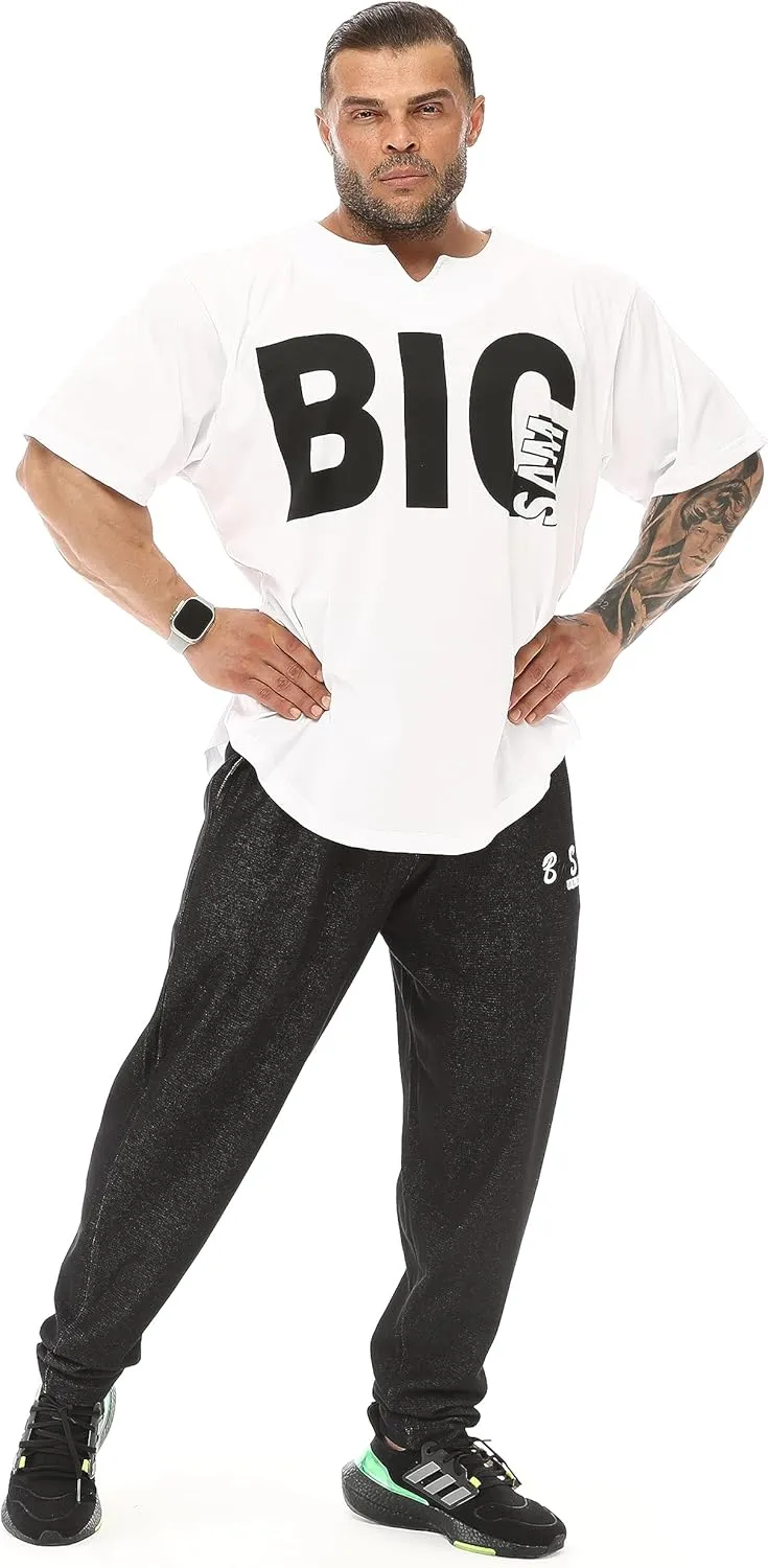 Men's Oversize T-Shirt Thin Fabric 100% Cotton Rag Top Gym T-Shirt