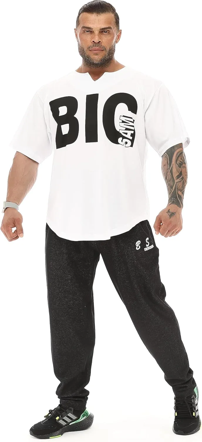 Men's Oversize T-Shirt Thin Fabric 100% Cotton Rag Top Gym T-Shirt