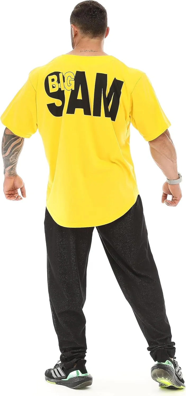 Men's Oversize T-Shirt Thin Fabric 100% Cotton Rag Top Gym T-Shirt