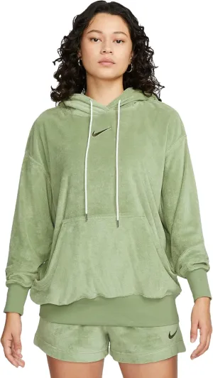 Nike Sportswear Women's Oversized Terry Pullover Hoodie (as1, alpha, m, regular, regular, Oil Green/Cargo Khaki)