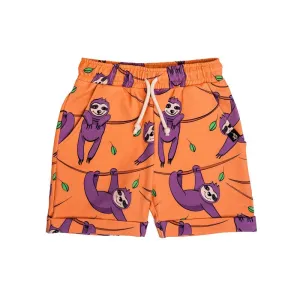 Orange Sloth Shorts - 2 Left Size 2-4 & 4-6 Years