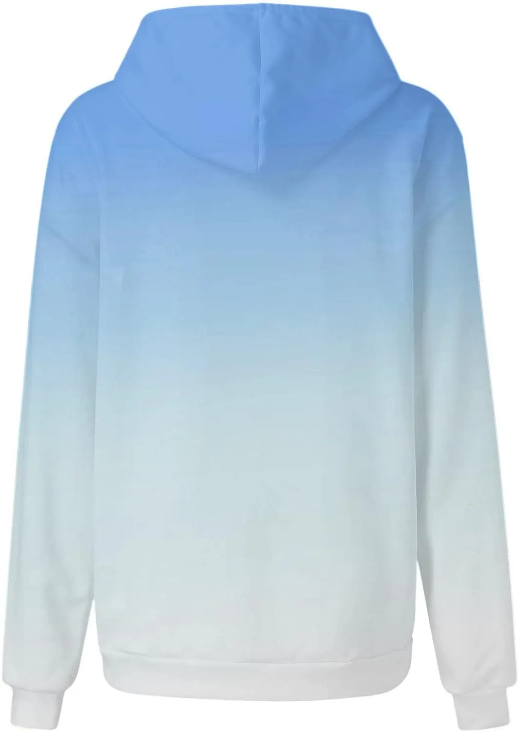 Oversized Sweatshirt for Women Gradient Pullover Hoodies Drawstring Fashion Y2K Hooded Tops Sweatshirts with Pockets
