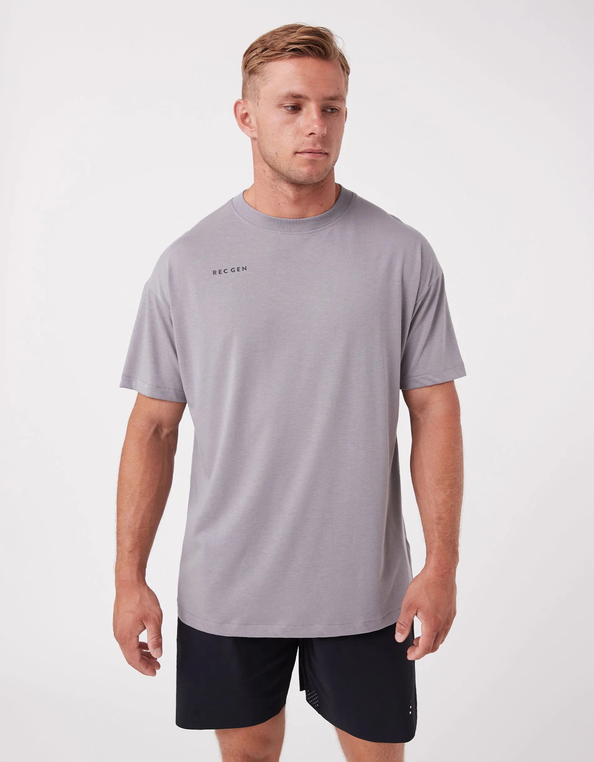 Oxy Mass Tee Chalk Grey