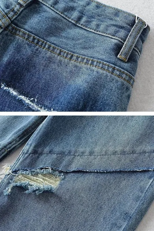 PA140 Ripped Cutout Denim Jeans