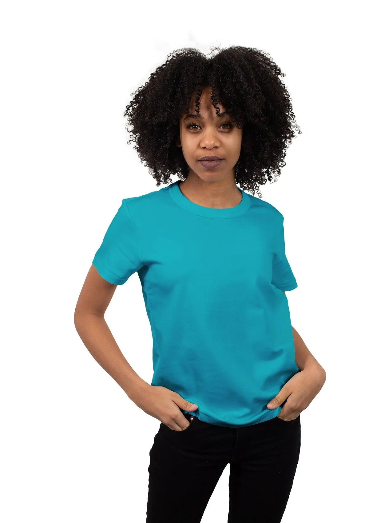 Perfect TShirt Co Womens Boyfriend T-Shirt Turquoise Blue